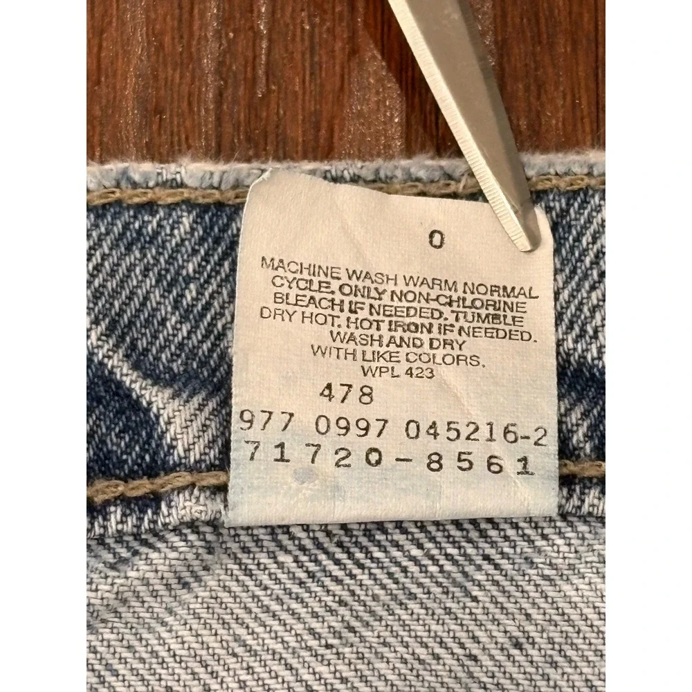 Vintage Levis L2 Carpenter Blue Denim Shorts Mens 30 Student 90S Grunge RARE!